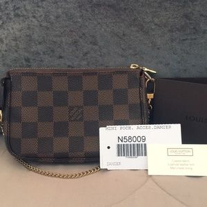 LOUIS VUITTON MINI POCHETTE ACCES. DAMIER EBENE